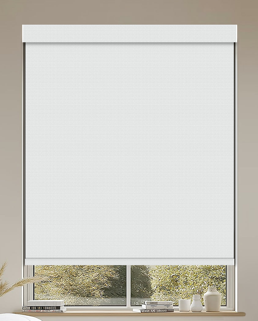 Maldon Bright White Blackout Roller Shades