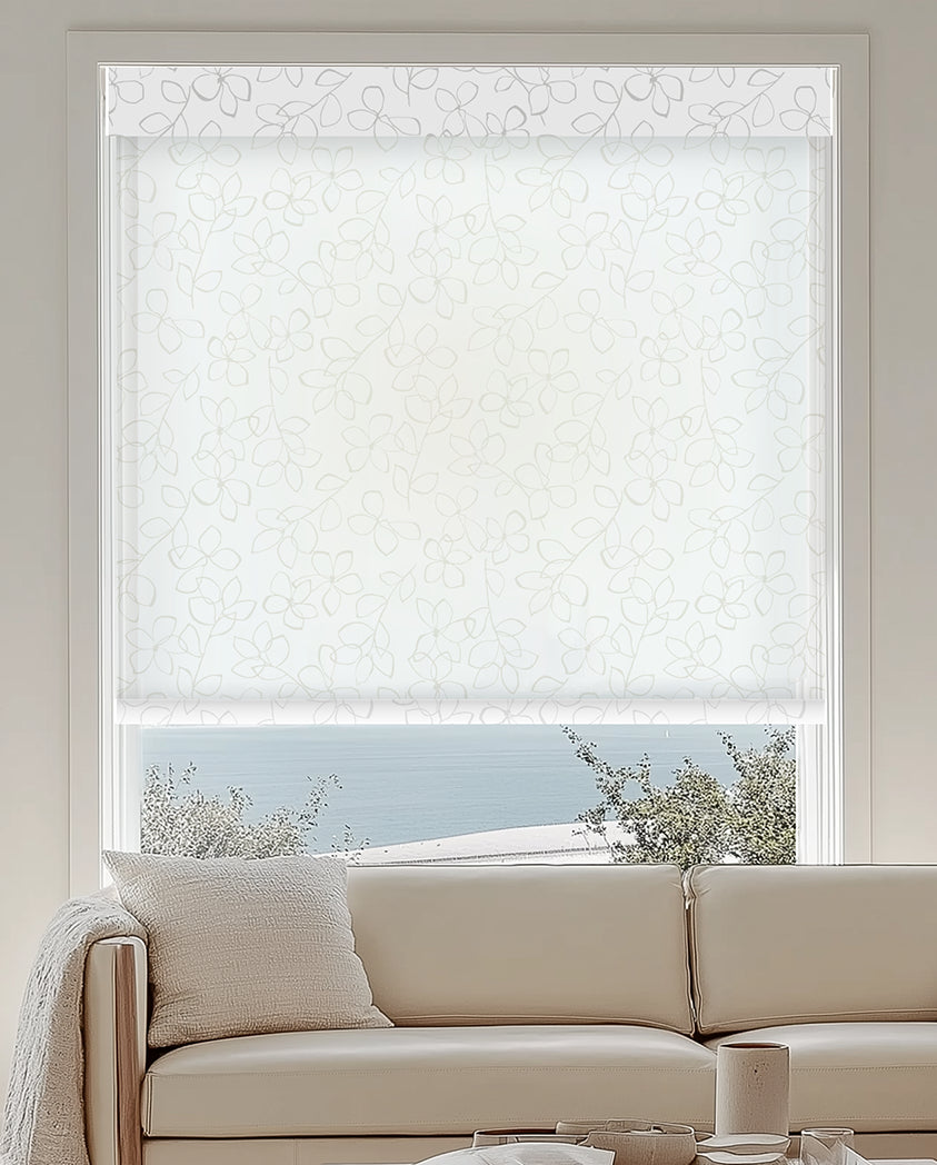 Celeste Bright White Sheer Roller Shades