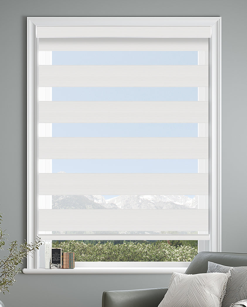Errol Snow Light Filtering Zebra Shade