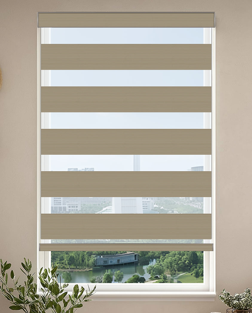 Errol Wheat Light Filtering Zebra Shade