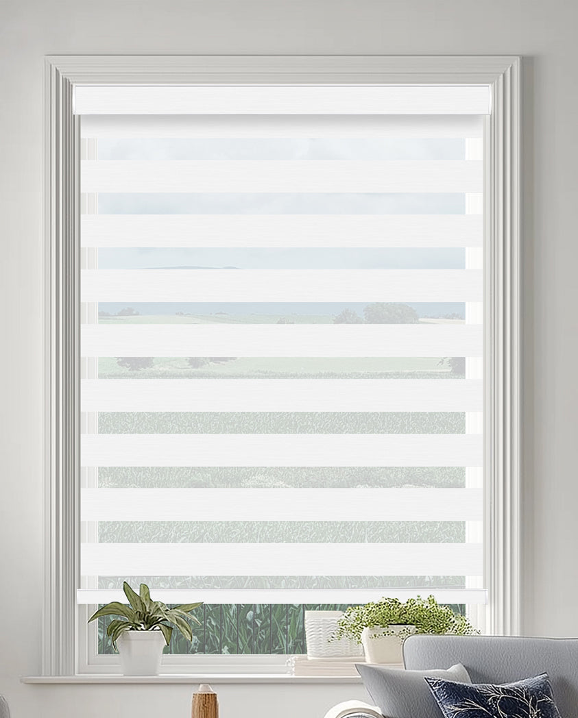Grande Bright White Light Filtering Zebra Shade
