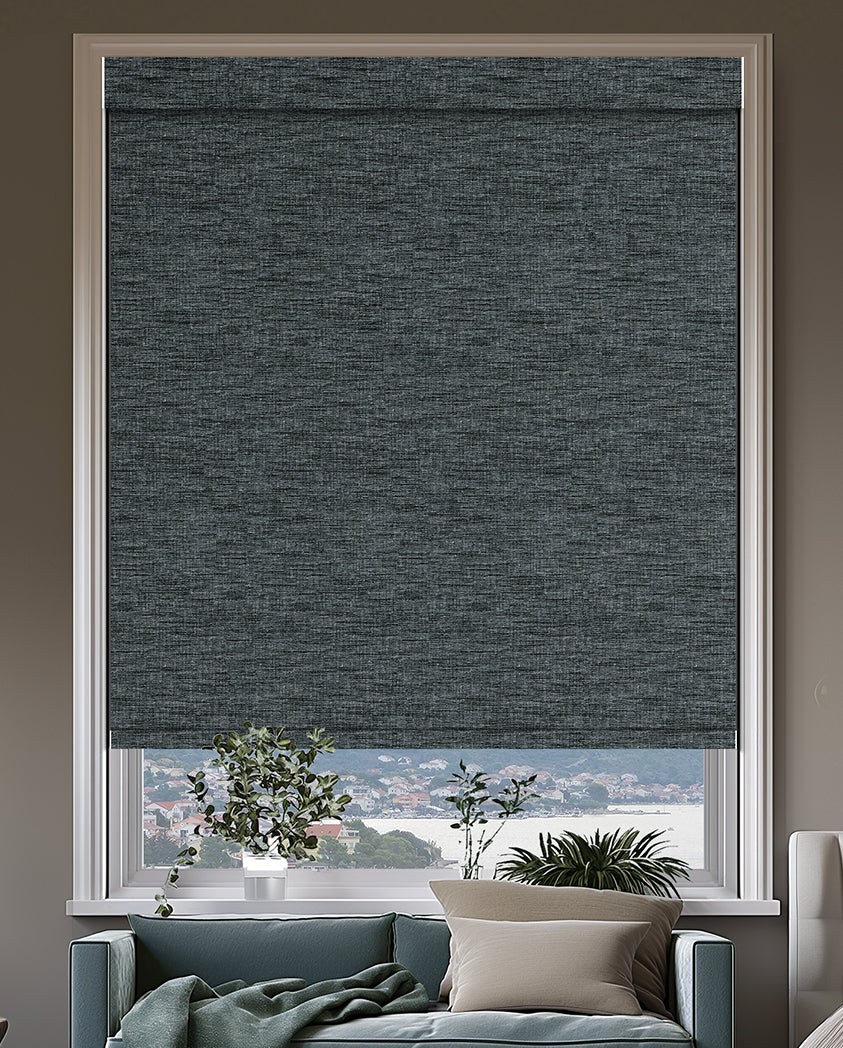 Gemma Denim Blackout Roller Shades