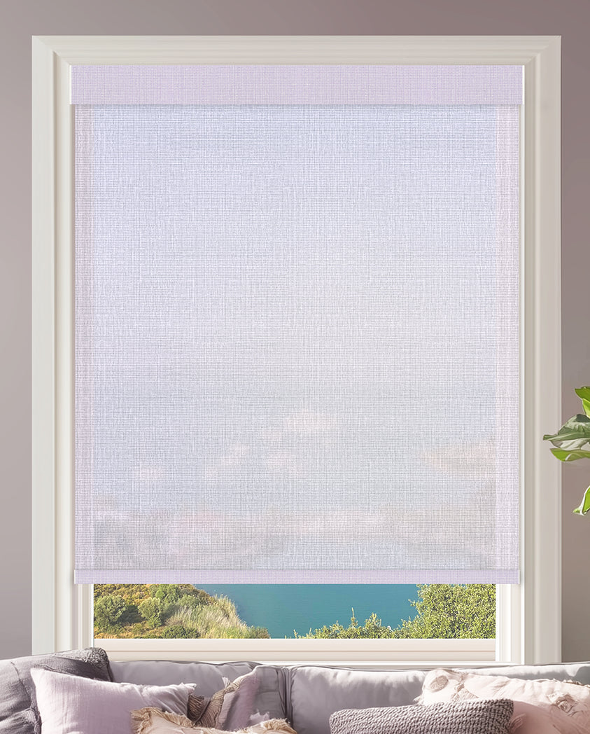 Conway Lilac Sheer Roller Shades