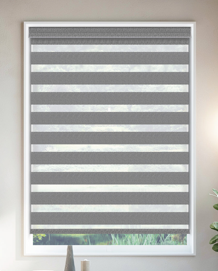 Milton Steel Light Filtering Zebra Shade