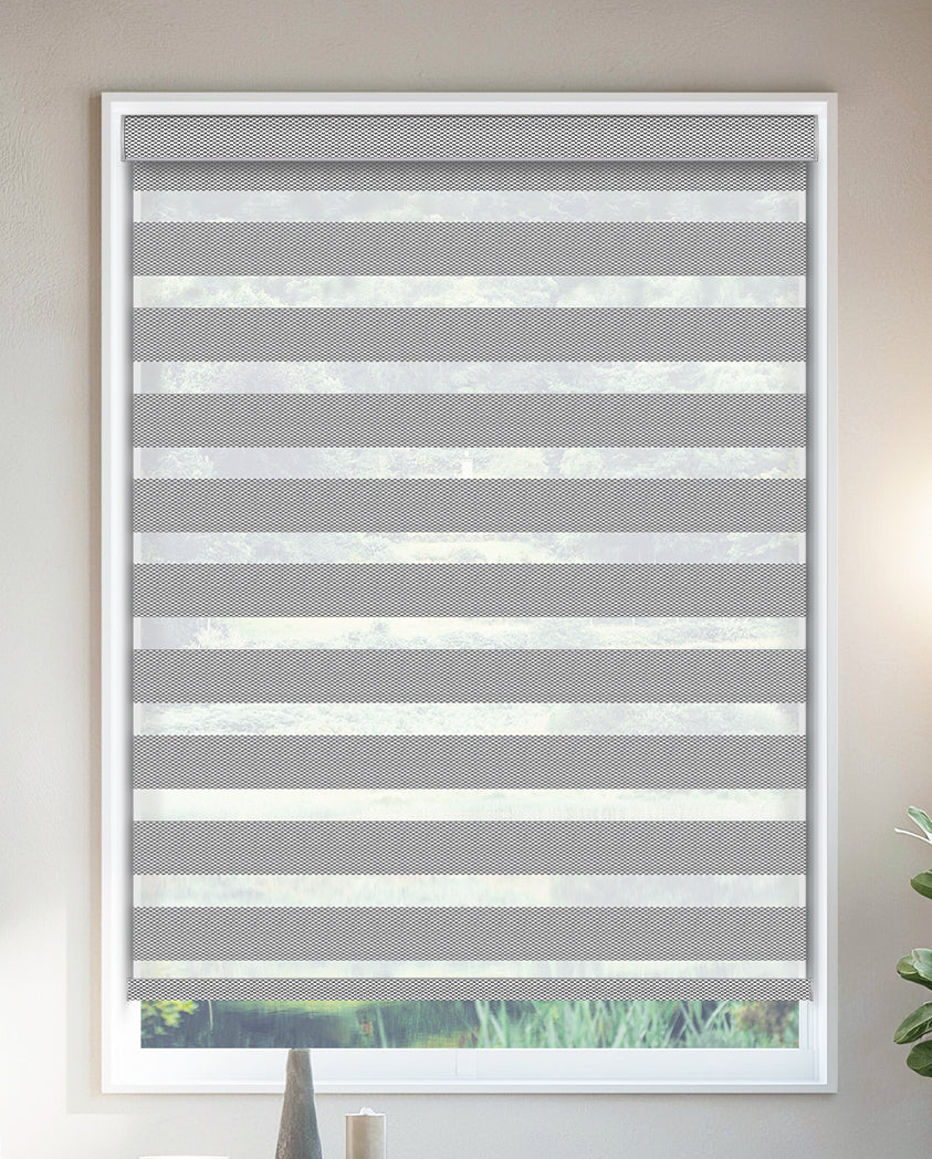 Milton Silver Light Filtering Zebra Shade