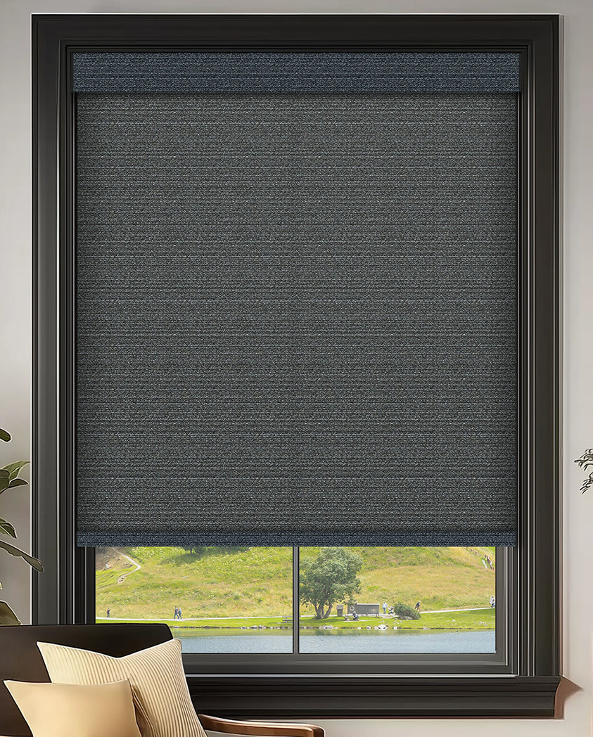 Quintana Obsidian Light Filtering Roller Shades