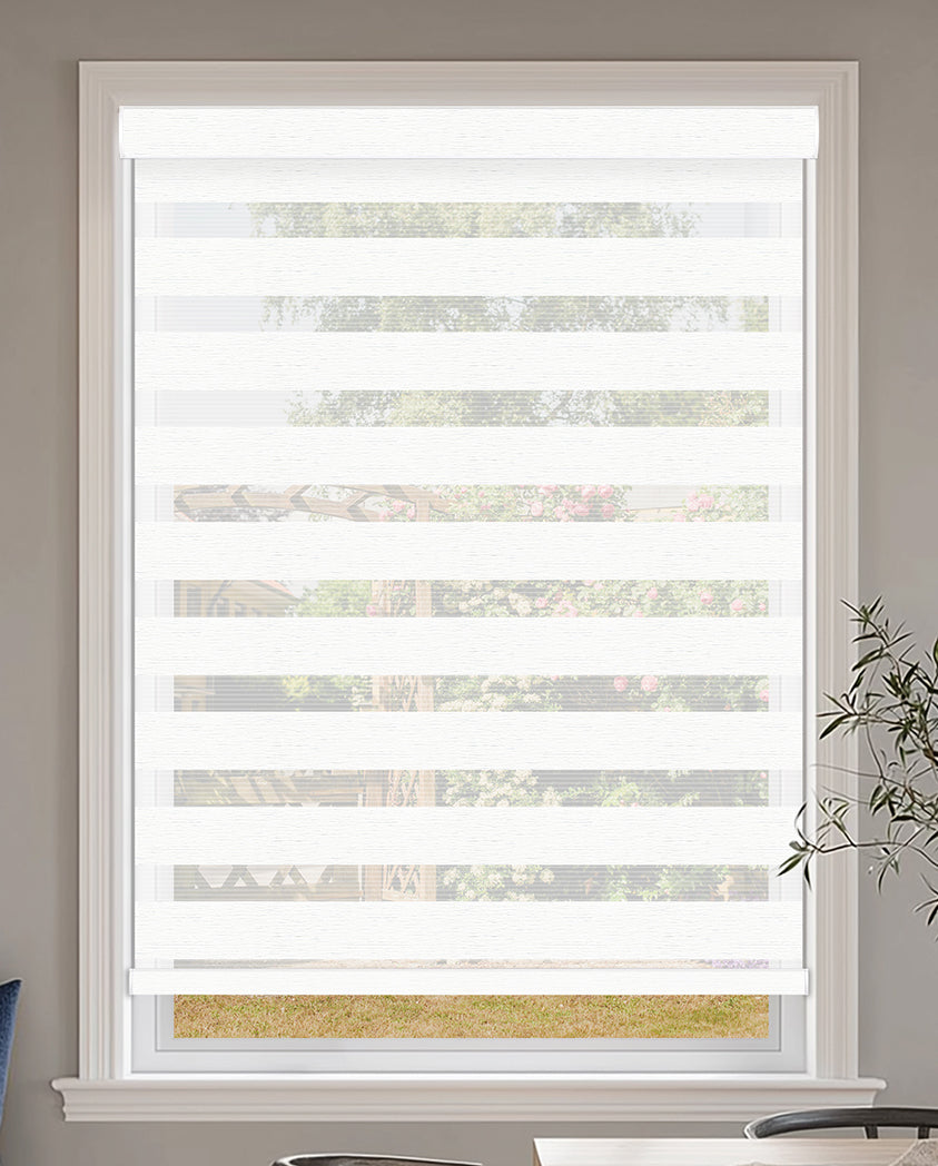 Rosier Bright White Light Filtering Zebra Shade