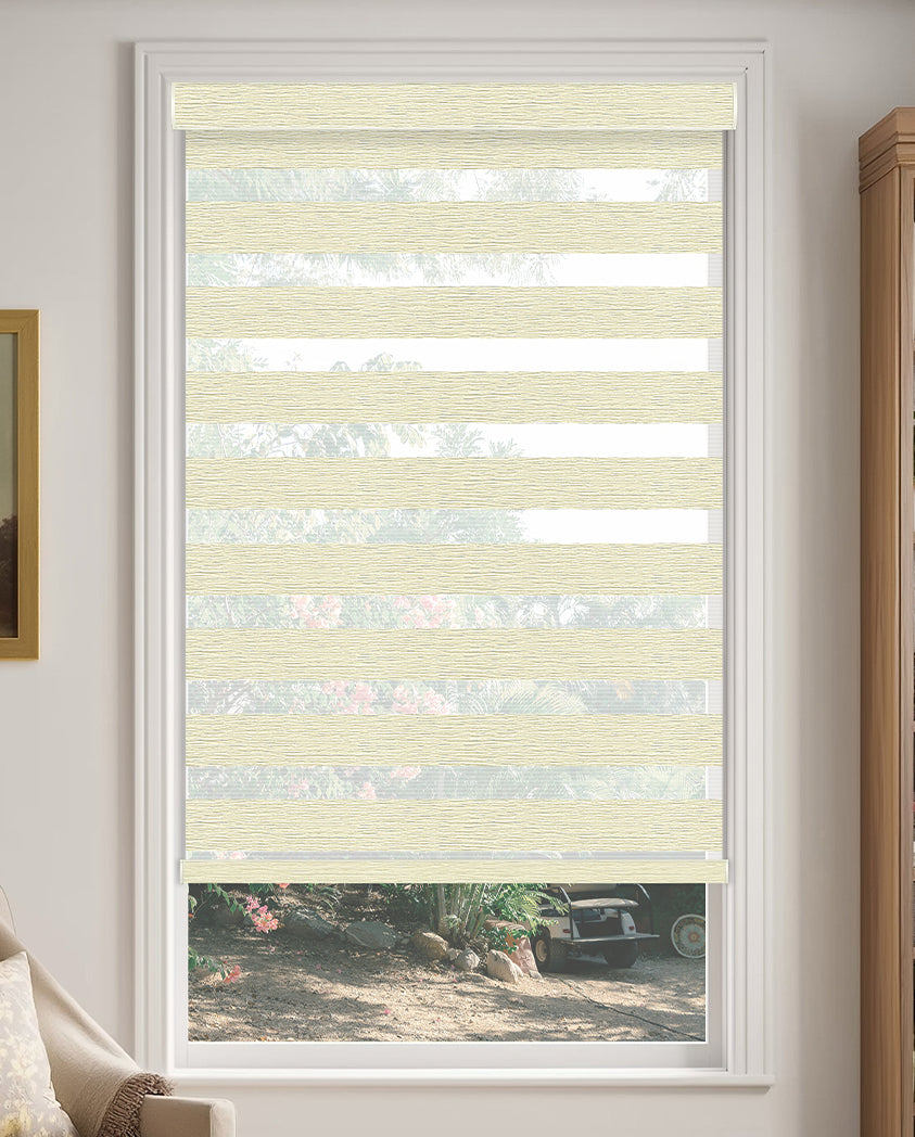 Rosier Cream Light Filtering Zebra Shade