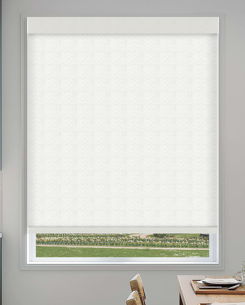 Ridge Snow Light Filtering Roller Shades
