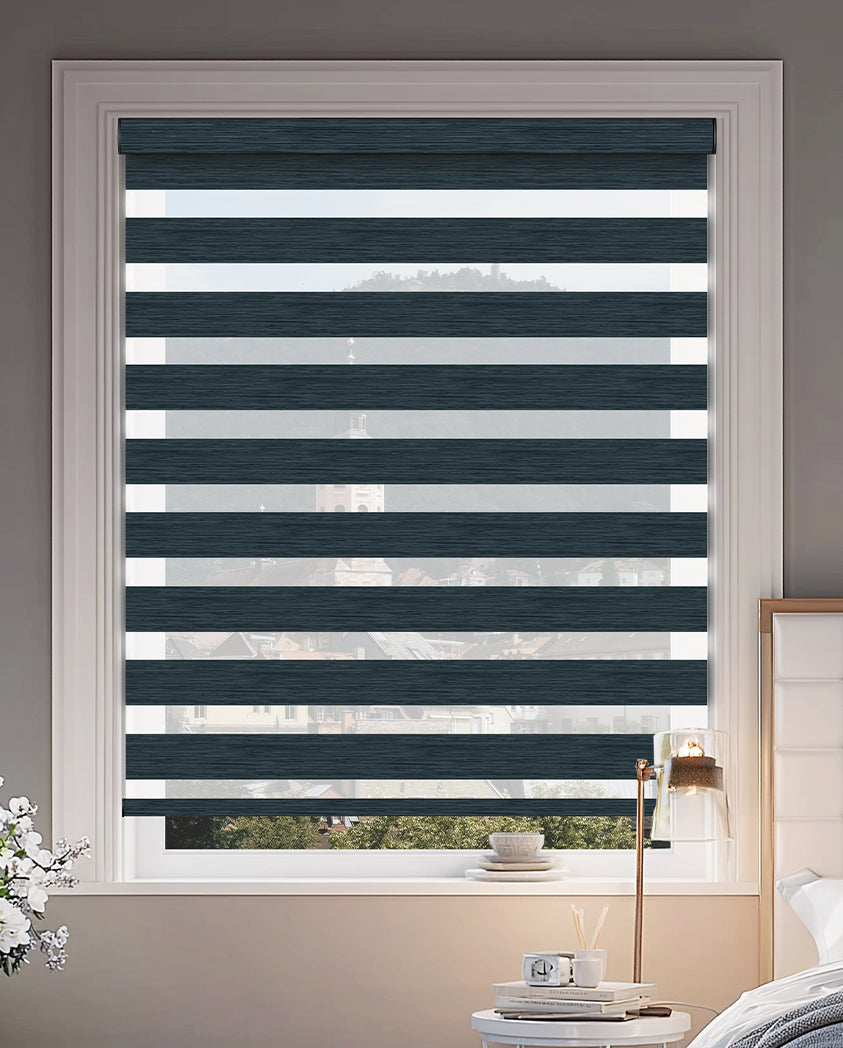 Sherborne Dark Ink Blackout Zebra Shade