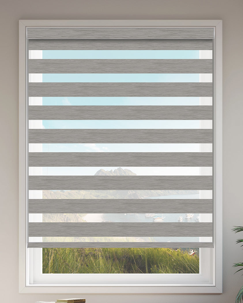 Sherborne Zinc Blackout Zebra Shade