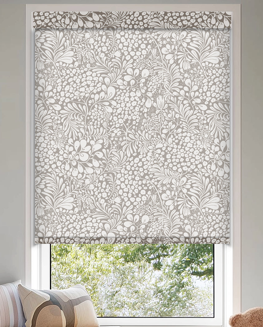 Summer Berry Mocha Light Filtering Roller Shades
