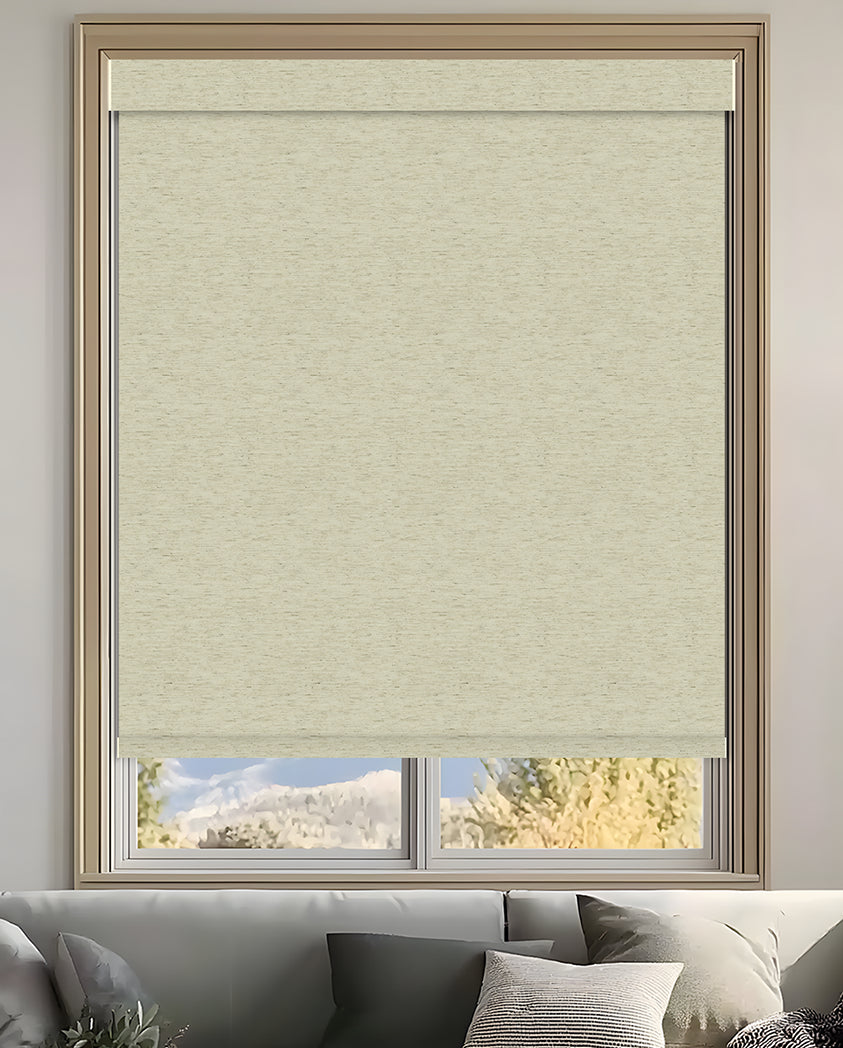 Verral Linen Natural blackout Roller Shades