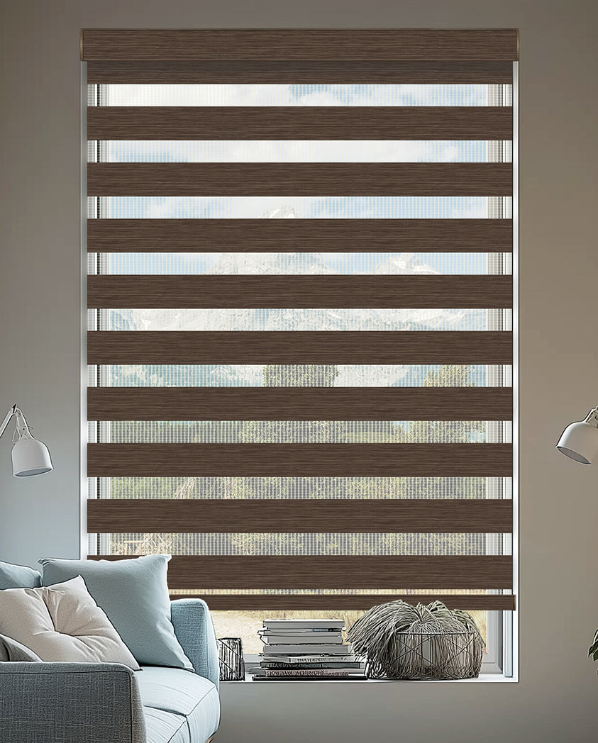 Veneto Chocolate Light Filtering Zebra Shade