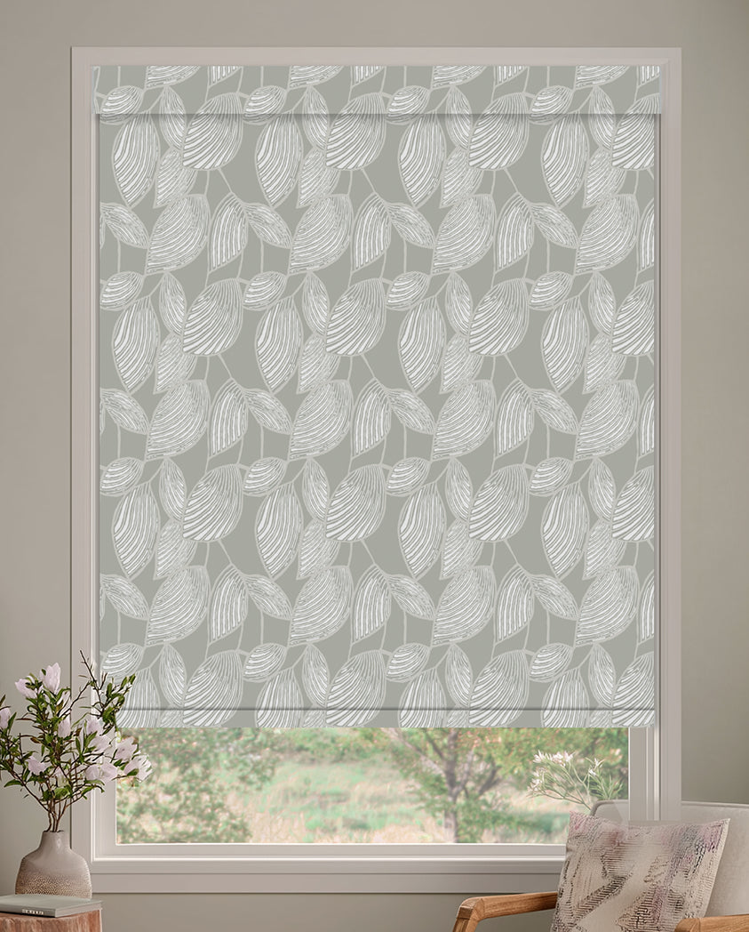 Weeping Leaf Smoke Blackout Roller Shades