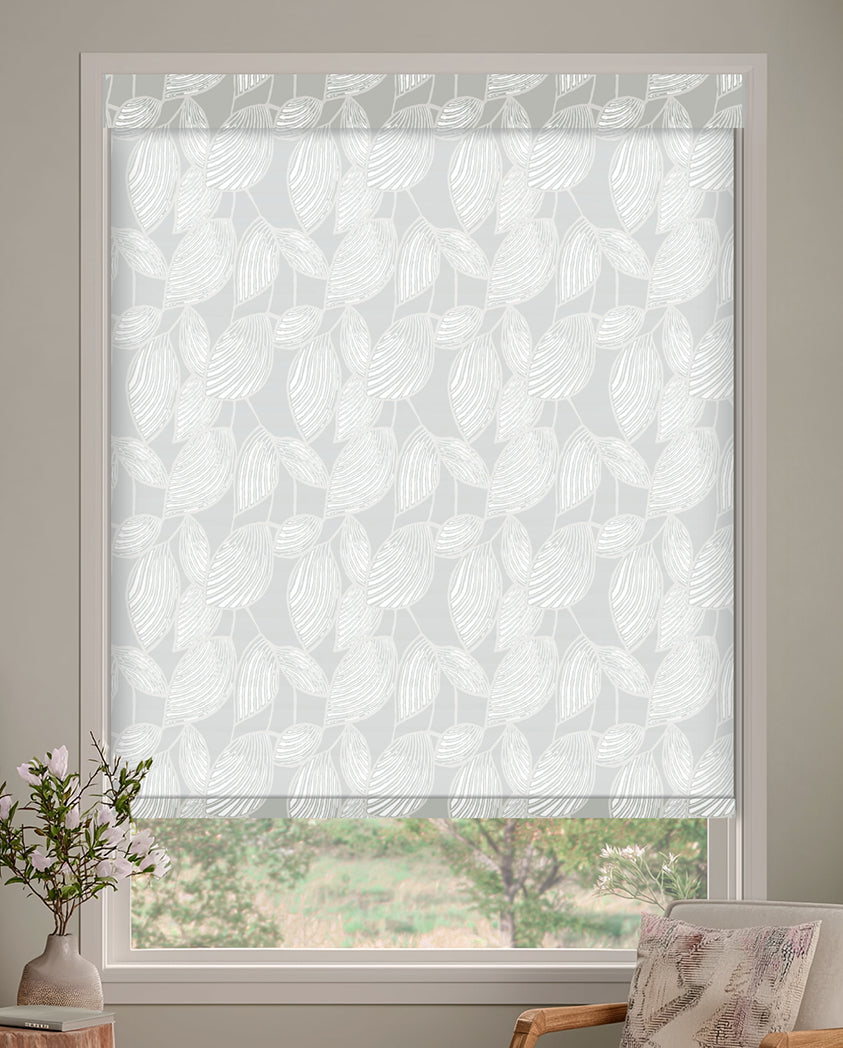 Weeping Leaf Smoke Light Filtering Roller Shades