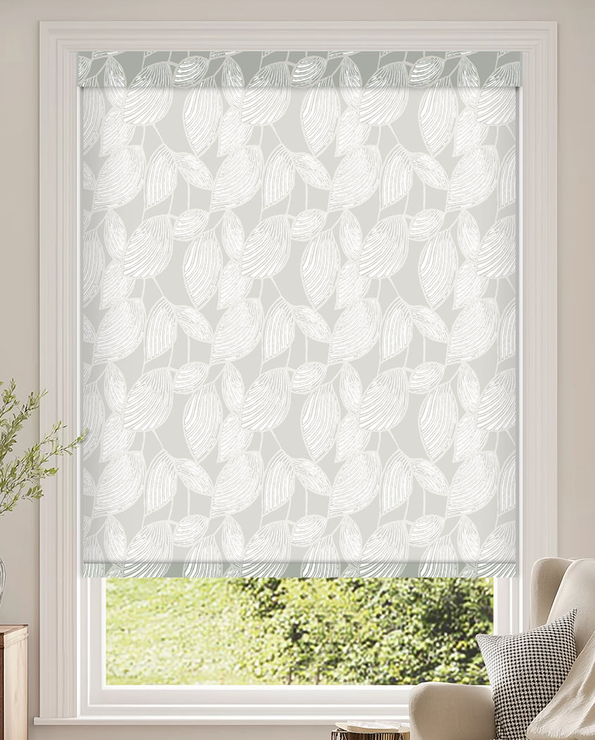 Weeping Leaf Tin Light Filtering Roller Shades