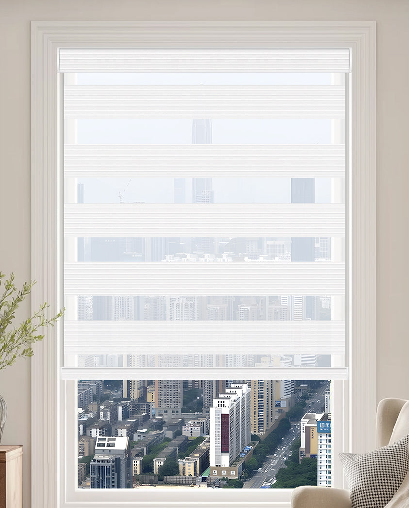 Westcott Snow Light Filtering Zebra Shade
