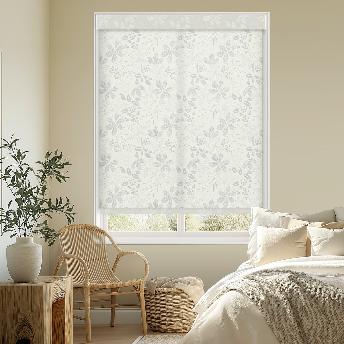 Ice Queen White Light Filtering Roller Shades