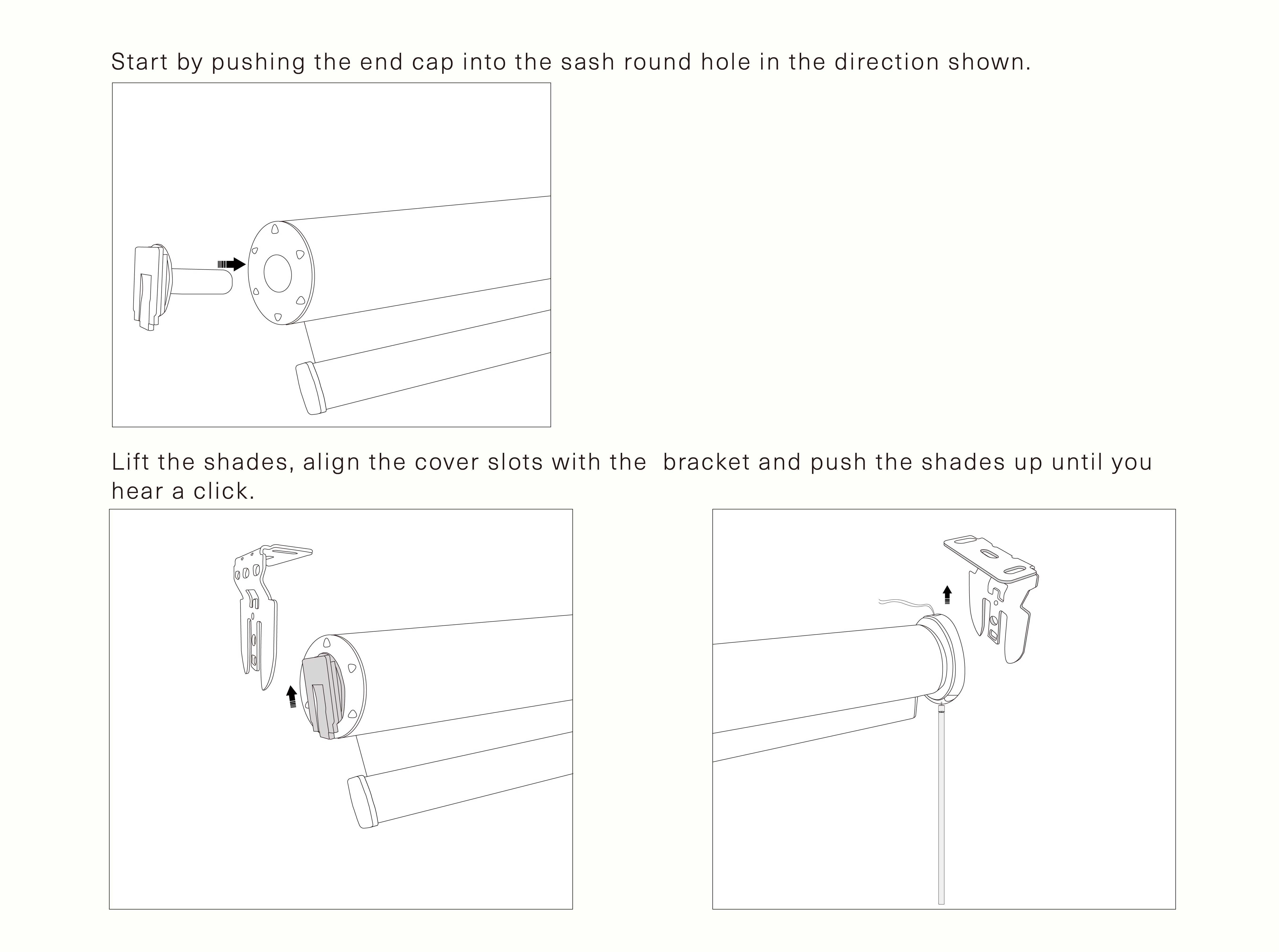 Install the shades