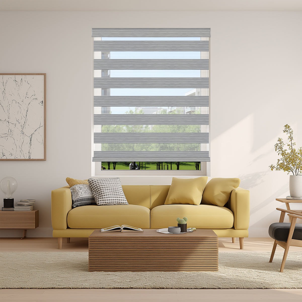 Aspen Ash Light Filtering Zebra Shade