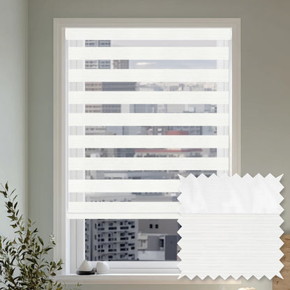 Aspen Snow Light Filtering Zebra Shade