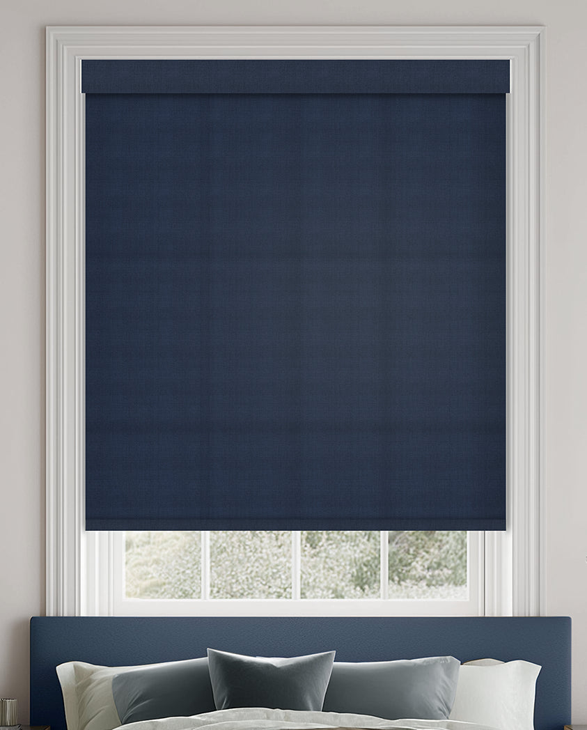 Greeley Indigo Light Filtering Roller Shades