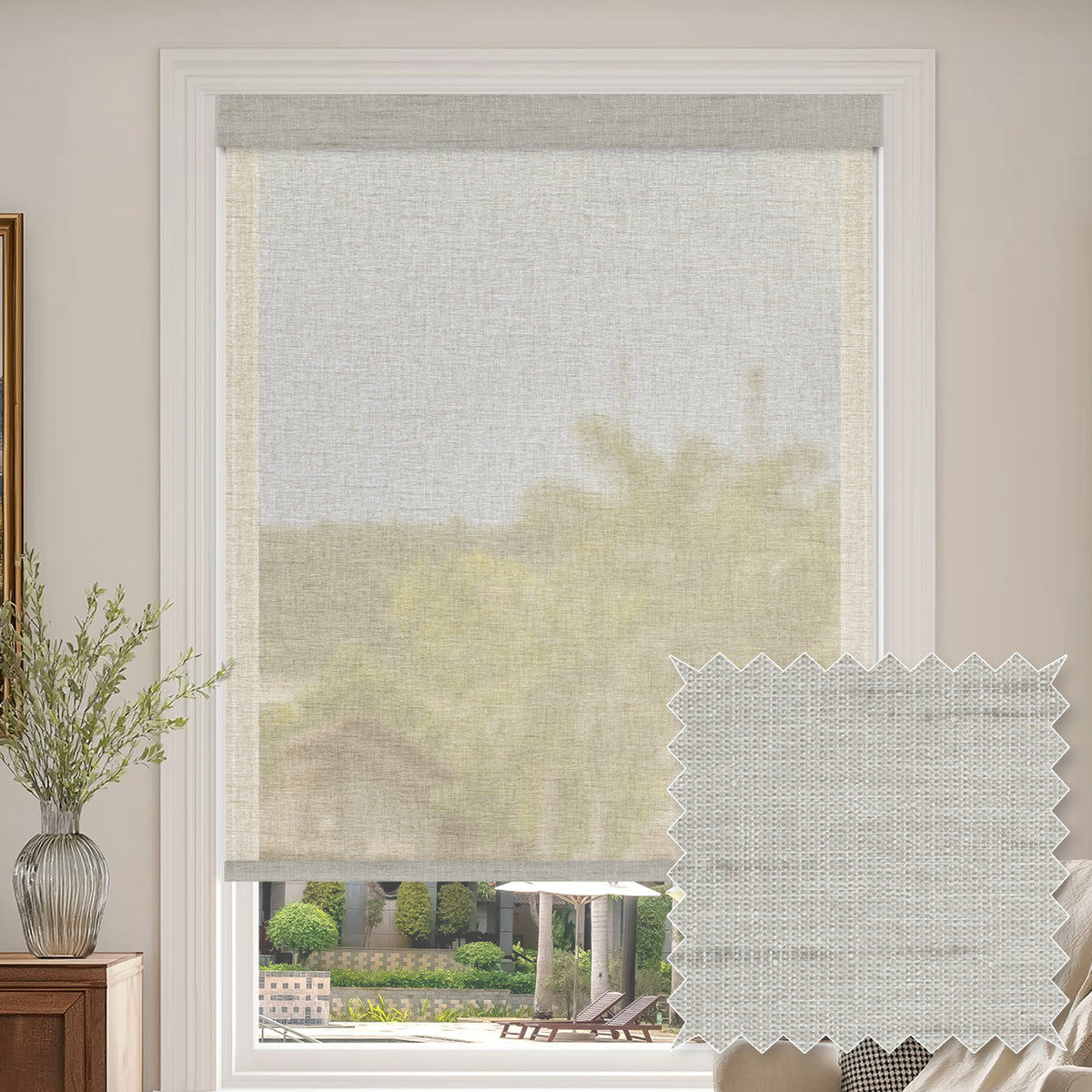 Baroda Birch Sheer Roller Shades