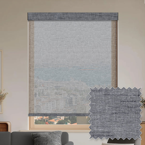 Baroda Obsidian Sheer Roller Shades