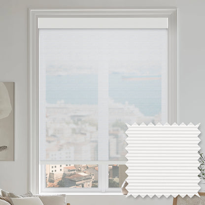 Bellevue Snow Flame Retardant Sheer Roller Shades
