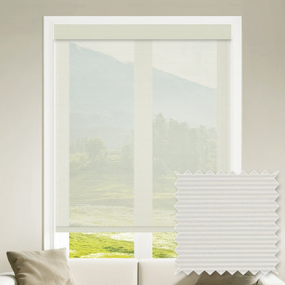 Bellevue Cream Flame Retardant Sheer Roller Shades