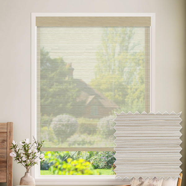 Bellevue Wheat Flame Retardant Sheer Roller Shades