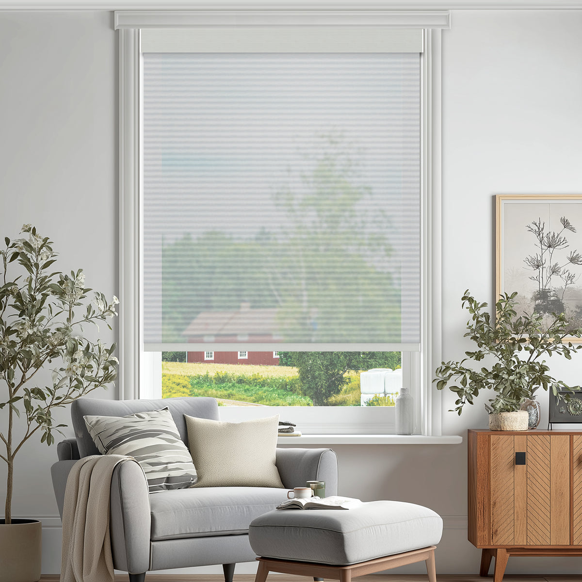 Bellevue Frost Flame Retardant Sheer Roller Shades