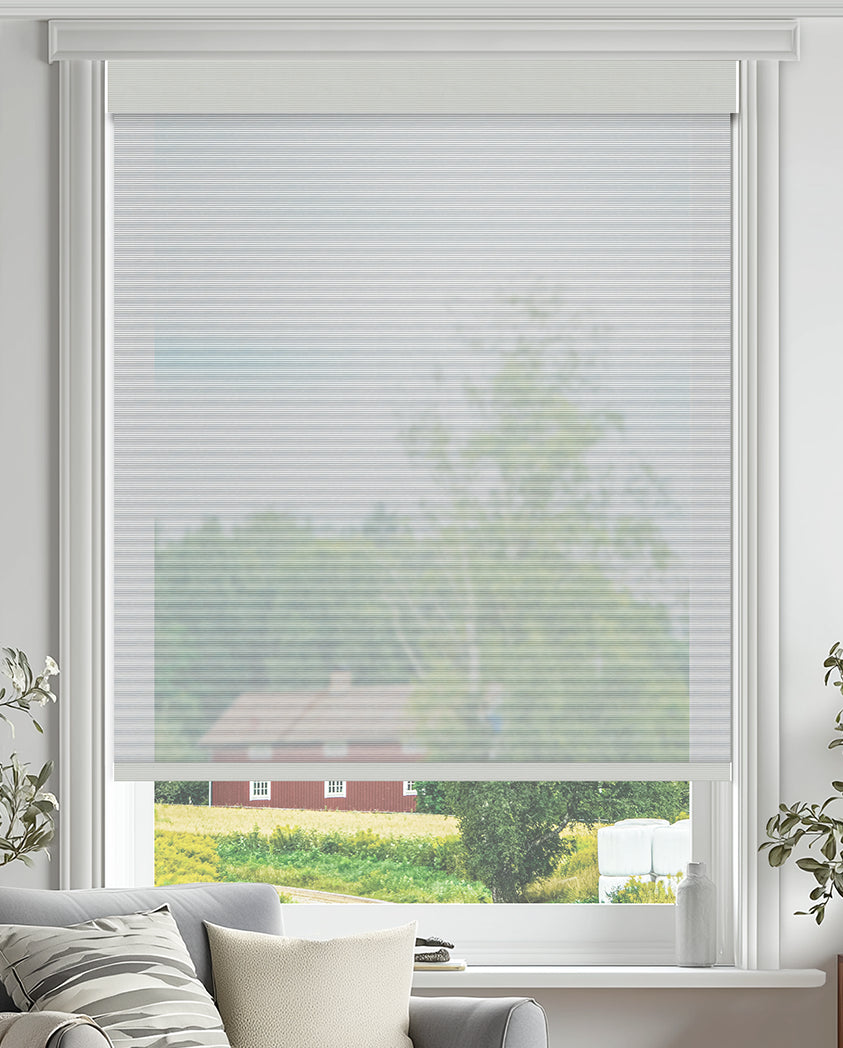 Bellevue Frost Flame Retardant Sheer Roller Shades