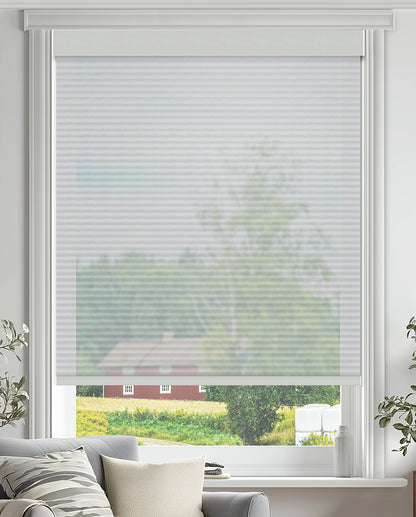 Bellevue Frost Flame Retardant Sheer Roller Shades