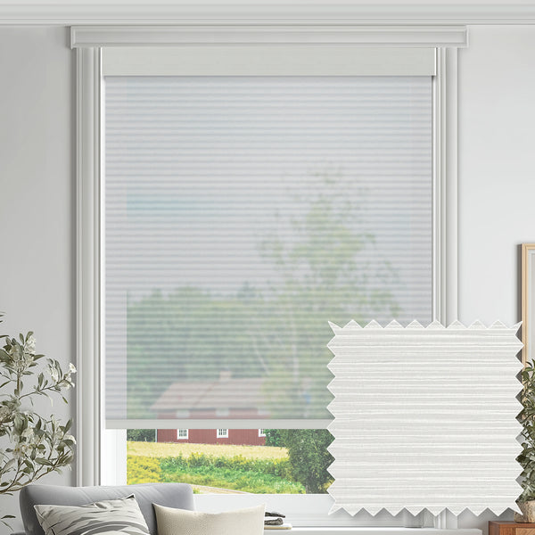 Bellevue Frost Flame Retardant Sheer Roller Shades