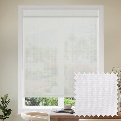 Benwick Snow Flame Retardant Sheer Roller Shades