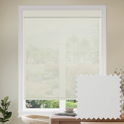 Benwick Frost Flame Retardant Sheer Roller Shades