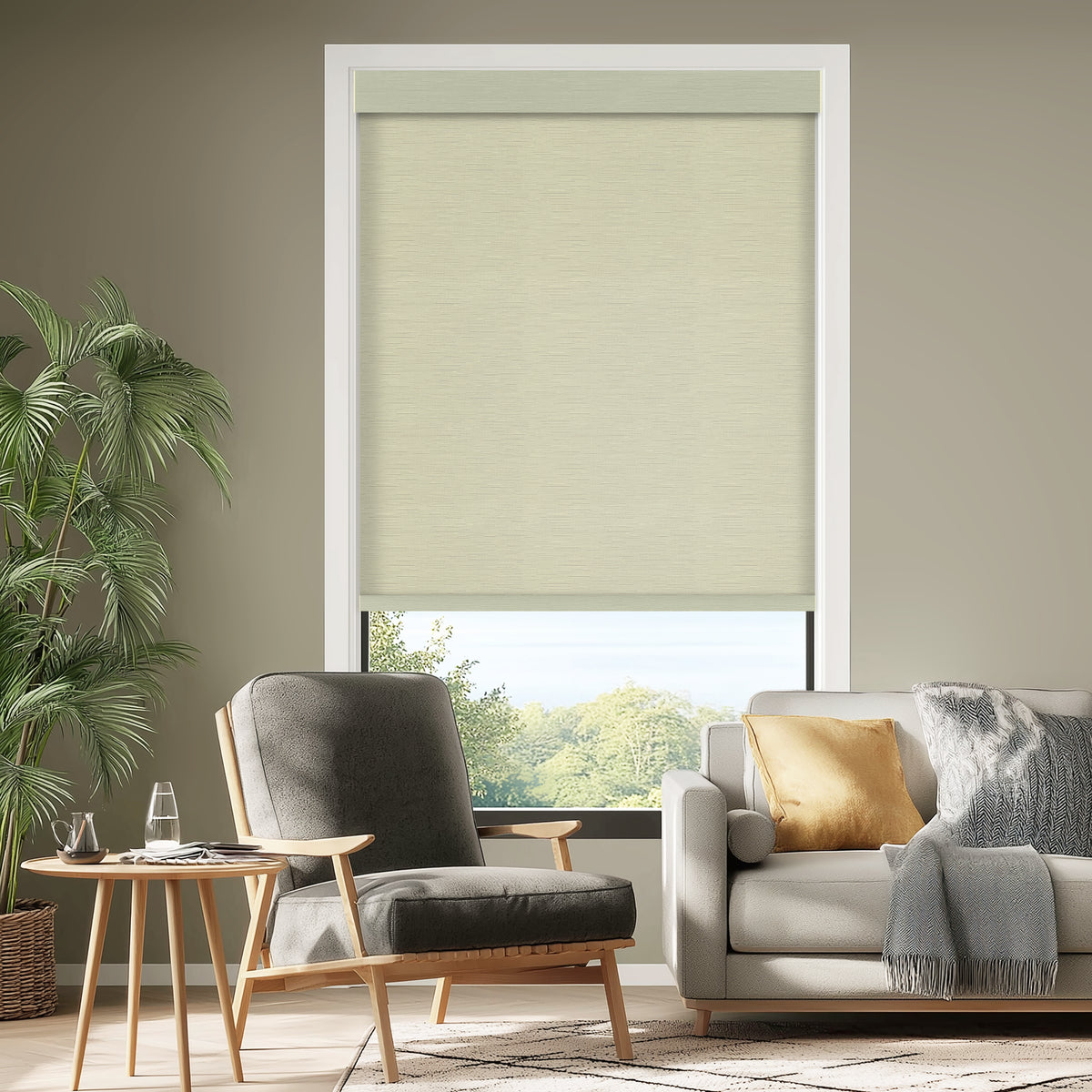 Bellis Slate Light filtering Roller Shades