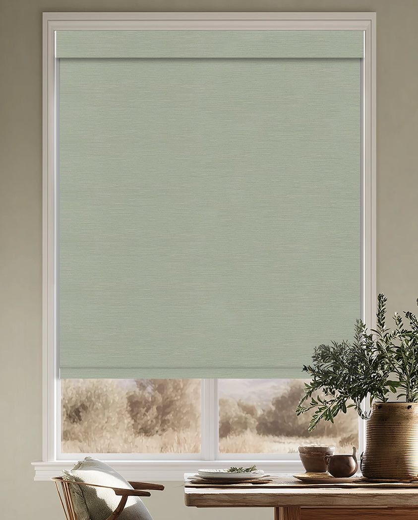 Bellis Mint Blackout Roller Shades