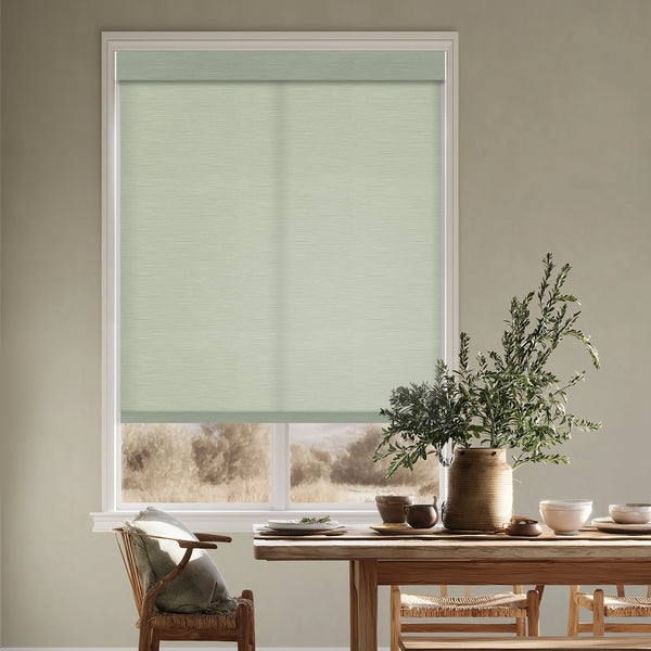 Bellis Mint Light Filtering Roller Shades