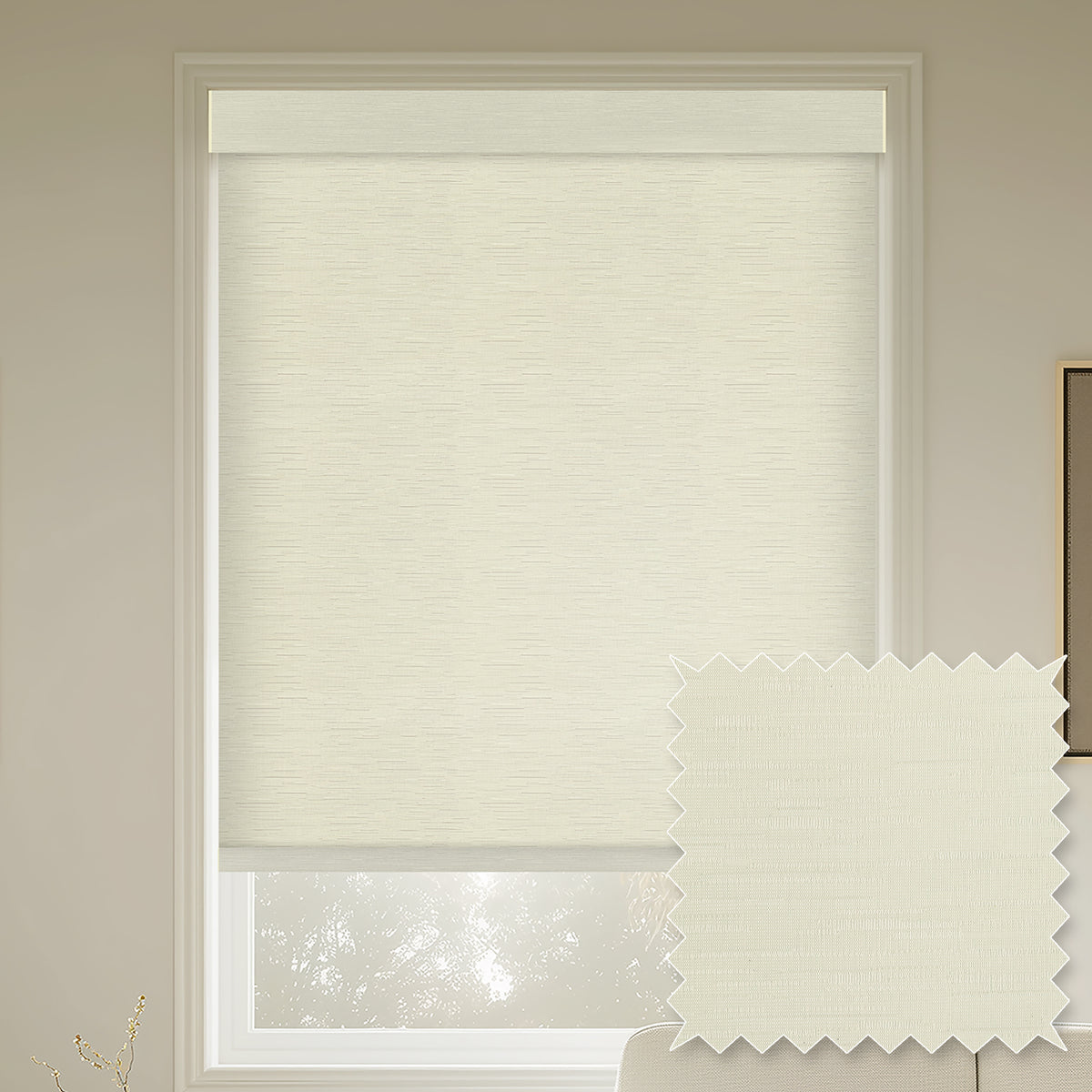 Bellis Cream Light filtering Roller Shades
