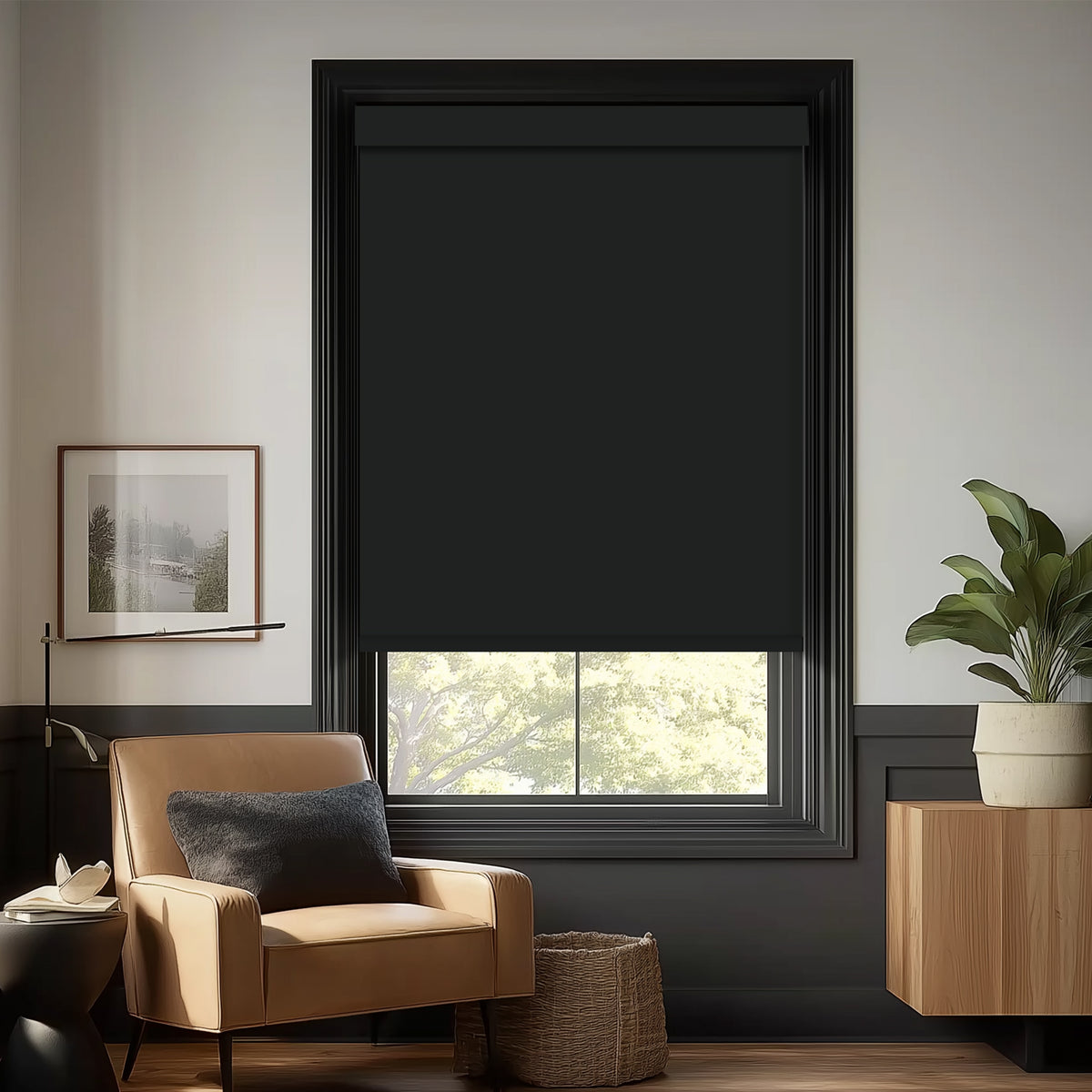 Tam Black Blackout Roller Shades