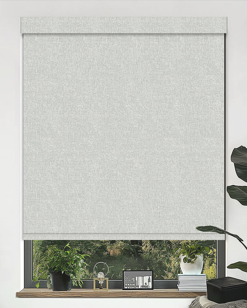 Maldon Silver Blackout Roller Shades