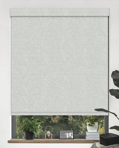 Maldon Silver Blackout Roller Shades