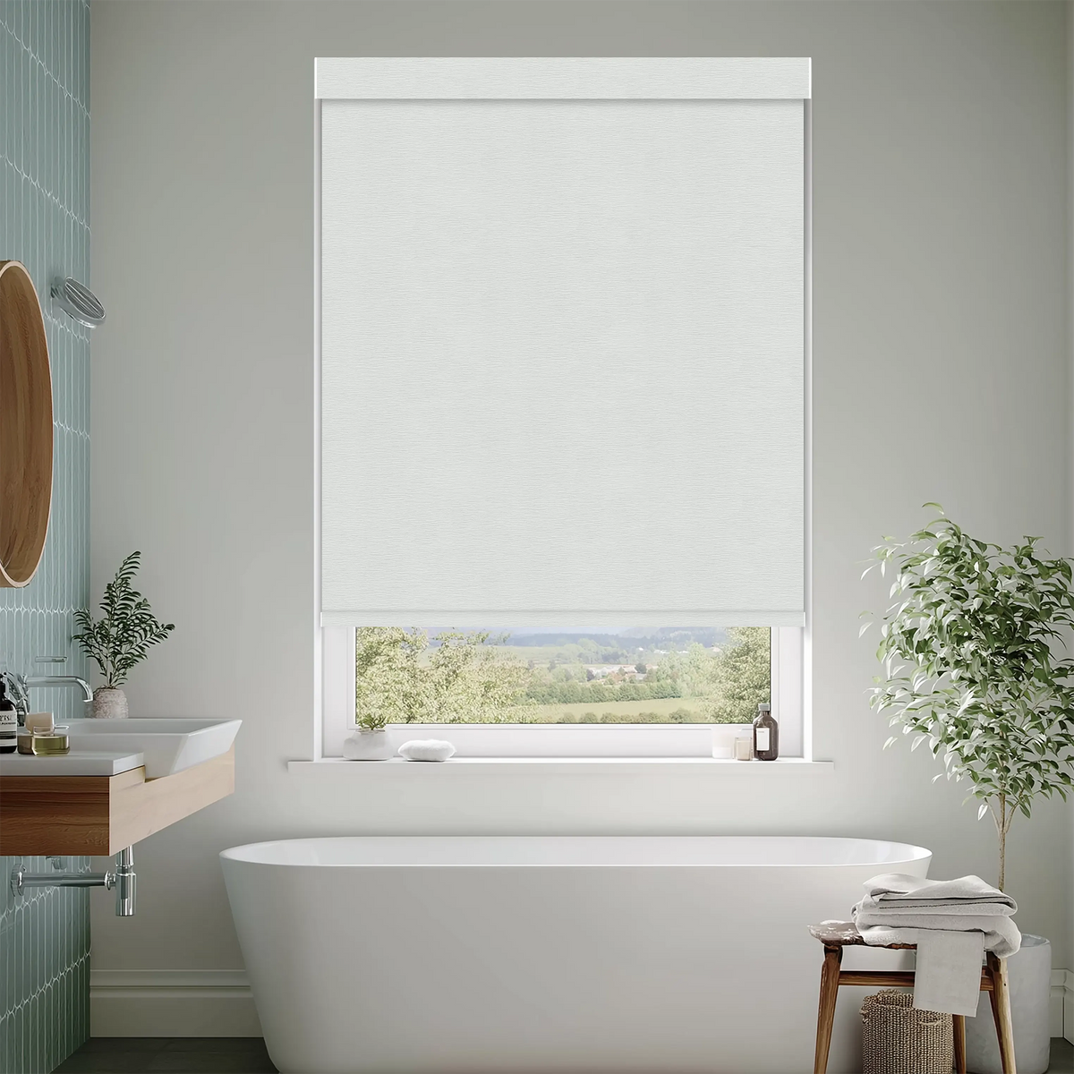 Capella Salt Blackout Roller Shades