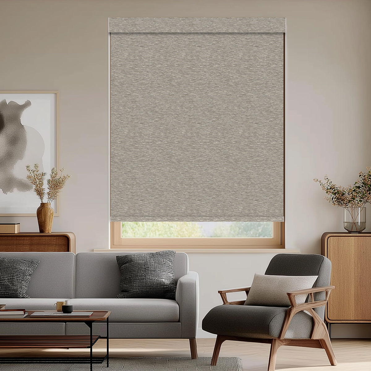 Capella Stone Blackout Roller Shades