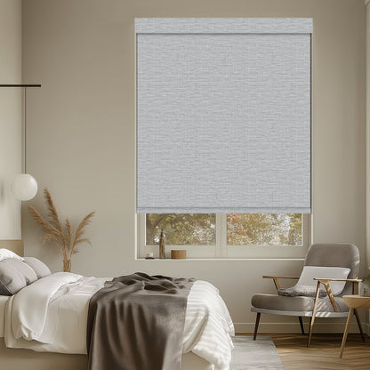 Euler Linen Ash Blackout Roller Shades