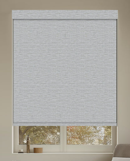 Euler Linen Ash Blackout Roller Shades