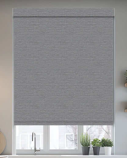 Euler Linen Peppercorn Blackout Roller Shades